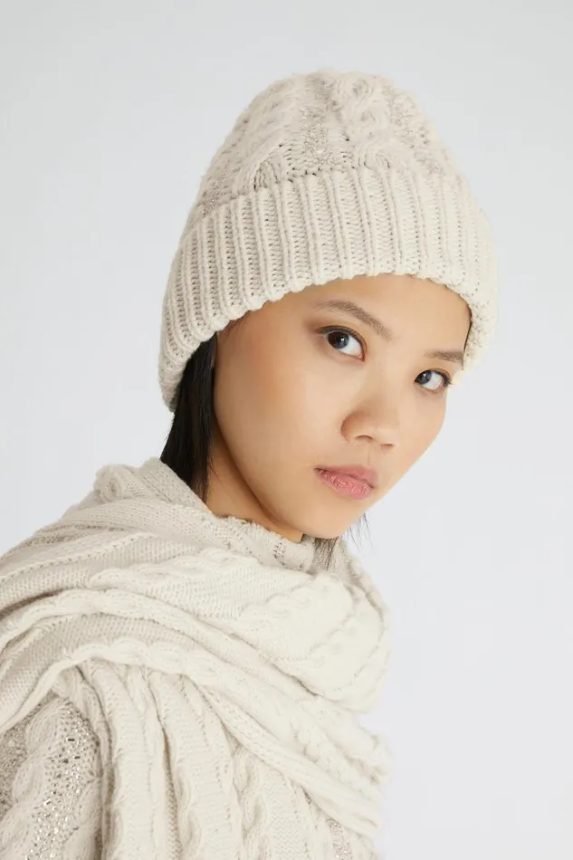 Women Hats And Headbands Ermanno Scervino White Wool Braided Hat With Crystals 8211 Ermanno Scervino White