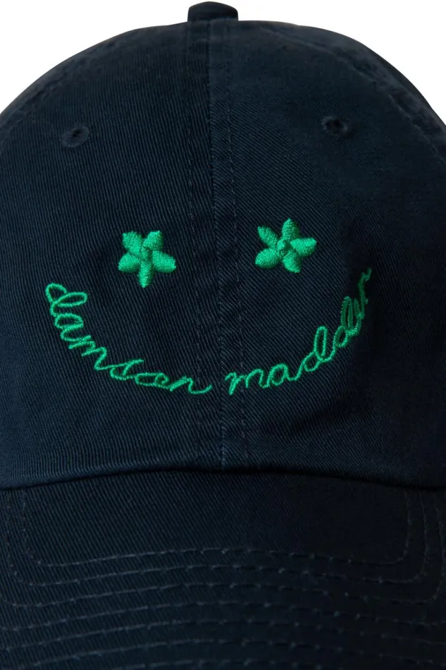 Women Hats Damson Madder Embroidered Cap 8211 Navy And Green