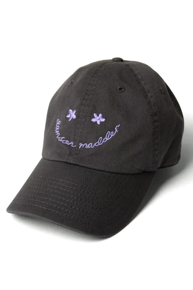 Women Hats Damson Madder Smiley Cap With Lilac Embroidery 8211 Web Exclusive