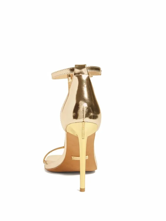Women Heeled TStrap Sandal Silvergold Marciano Shoes Women Heeled TStrap Sandal Silvergold Marciano Shoes