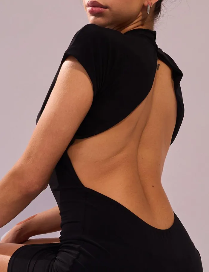 Women High Neck Backless Slinky Mini Dress Black Black Public Desire Dresses