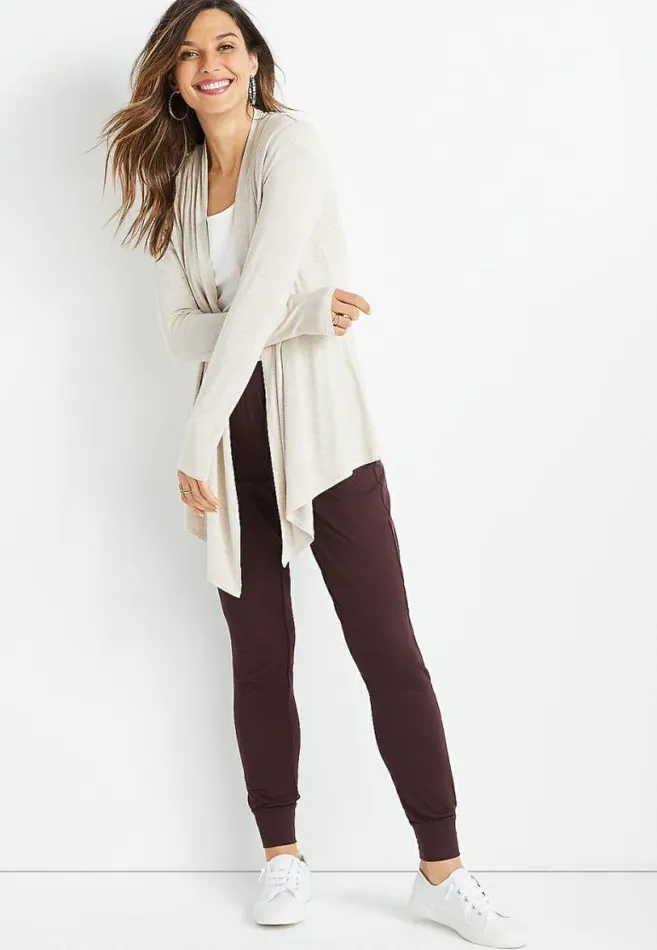 Women High Rise Brown Ultra Soft Jogger Pant Maurices Bottoms