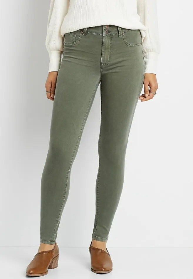 Women High Rise Double Button Jegging Made With RepreveandReg Maurices Jeans