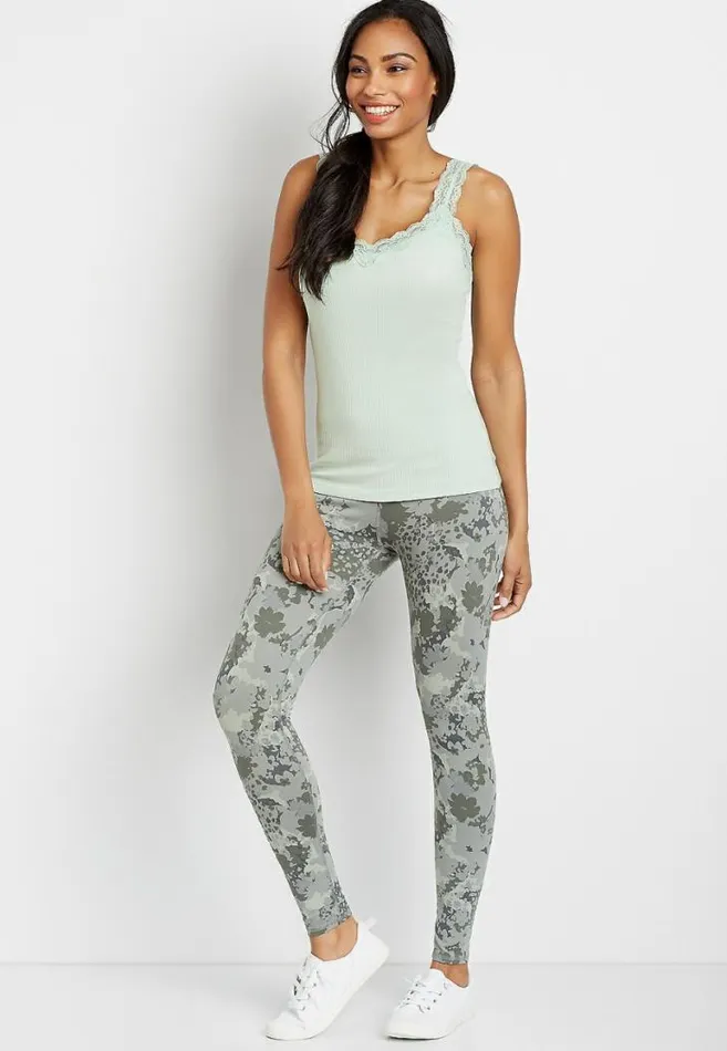 Women High Rise Mix Full Length Luxe Legging Maurices Bottoms
