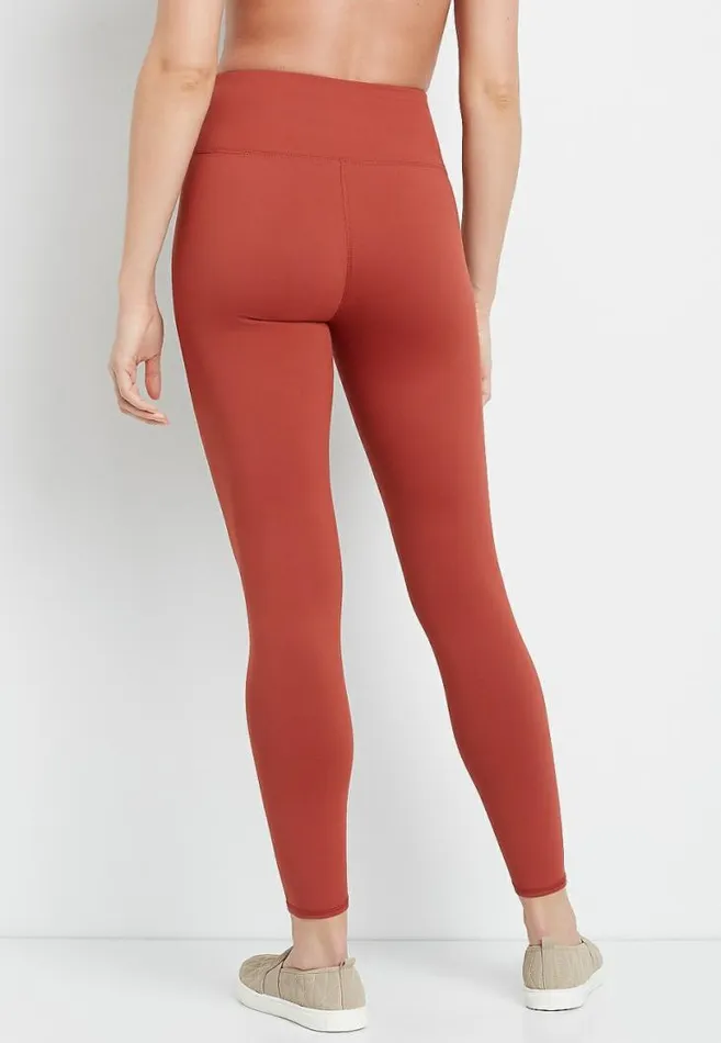 Women High Rise Rust Full Length Luxe Legging Maurices Bottoms