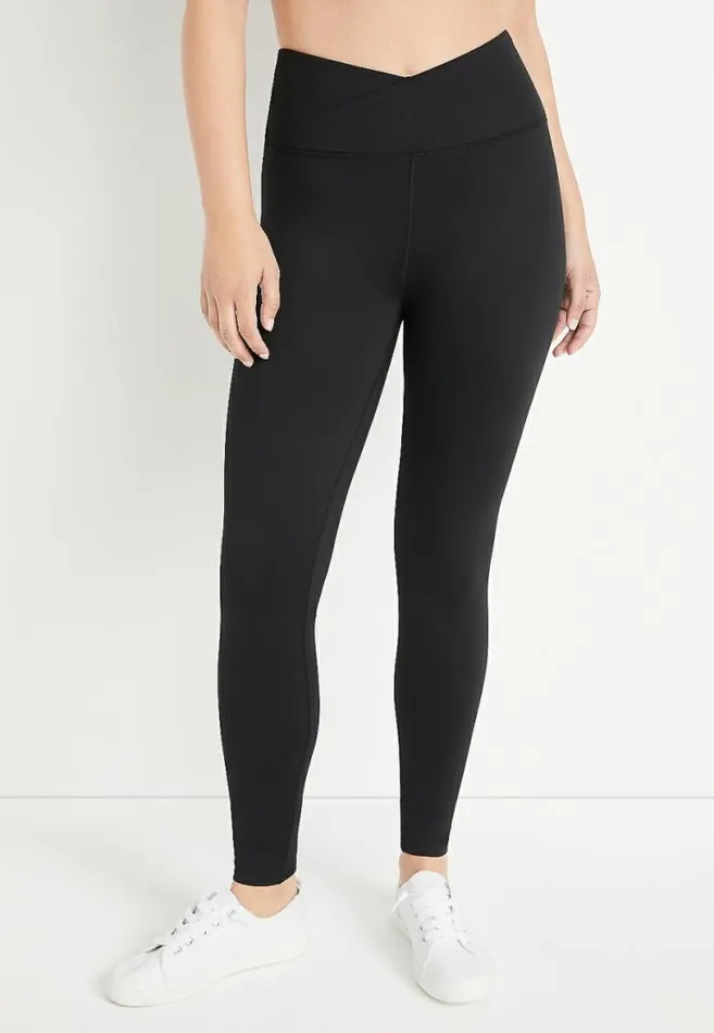 Women High Rise V Waist Luxe Legging Maurices Bottoms