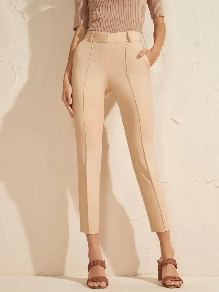 Women Hollywood Chino Pant Neutral Ivory Marciano Bottoms
