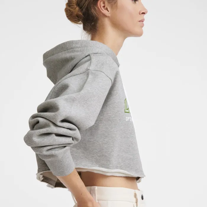 Women Hoodie Grey Longchamp Tops and Blouses