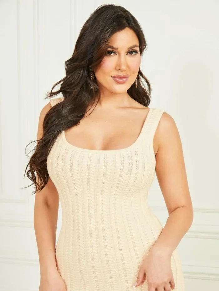 Women Hope Sweater Dress Clear Pink Marciano Dresses Women Hope Sweater Dress Clear Pink Marciano Dresses