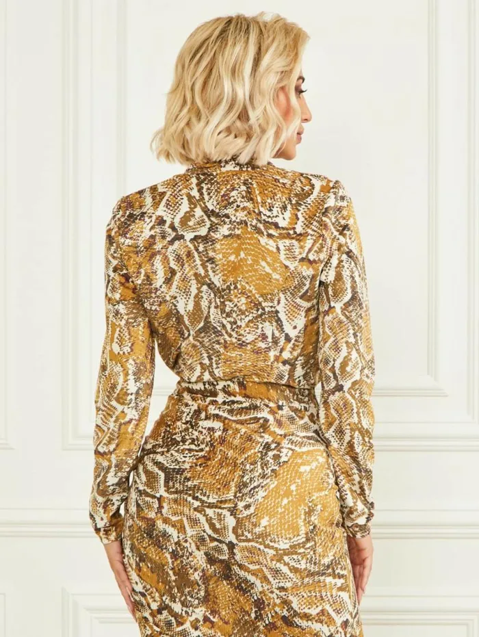 Women Hudson Snakeskin Printed Bodysuit Secret Skin Print Marciano Tops And Sweaters Women Hudson Snakeskin Printed Bodysuit Secret Skin Print Marciano Tops And Sweaters