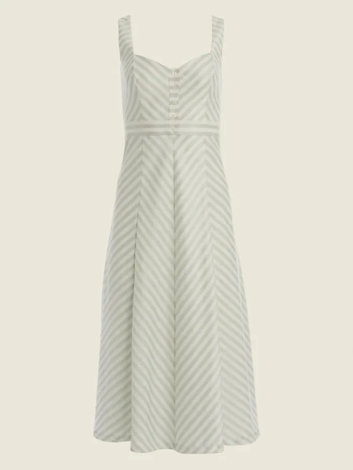Women Isabel Dress Peaceful Sky Stripes Marciano Dresses Women Isabel Dress Peaceful Sky Stripes Marciano Dresses