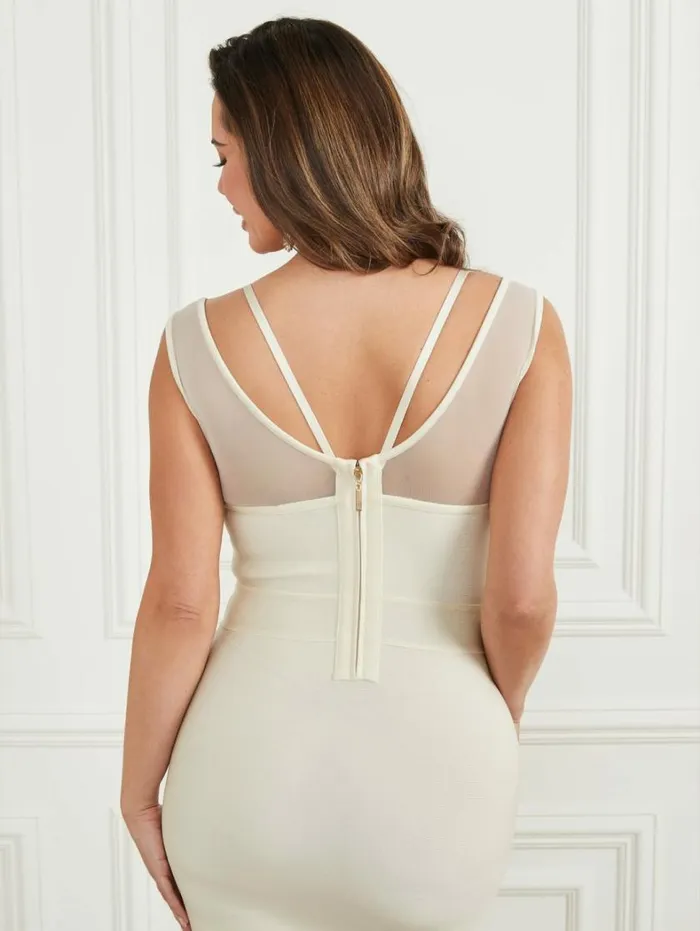 Women Itzel Bandage Dress Pale Pearl Marciano Dresses Women Itzel Bandage Dress Pale Pearl Marciano Dresses