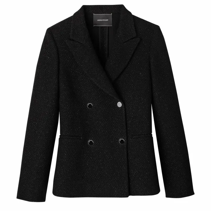 Women Jacket Black Longchamp Coats and Jackets