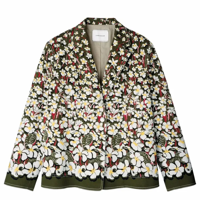 Women Jacket Khaki Longchamp Coats and Jackets