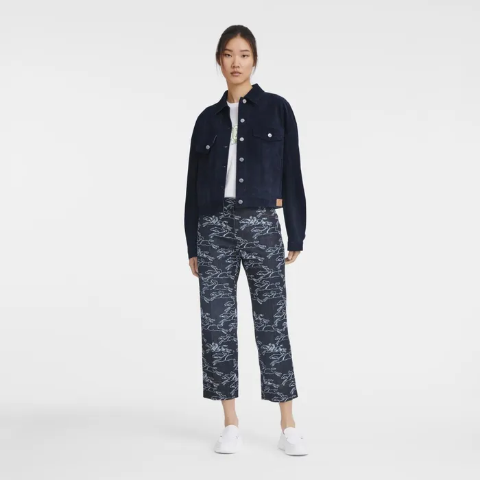 Women Jacket Navy Longchamp Coats and Jackets