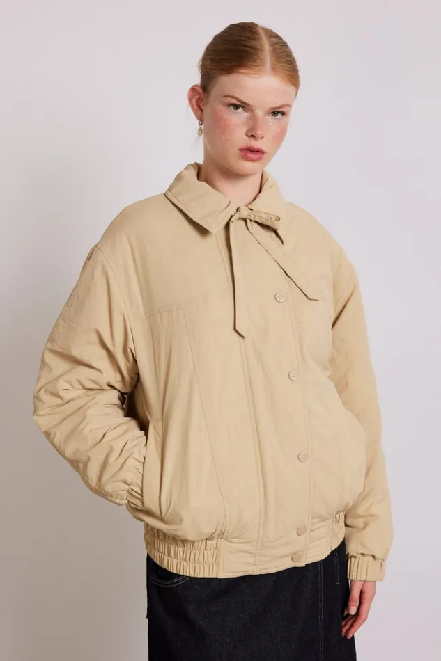 Women Jackets and Coats Damson Madder Claudia Bomber 8211 Tan