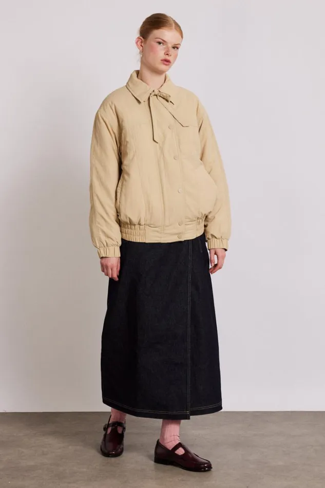 Women Jackets and Coats Damson Madder Claudia Bomber 8211 Tan