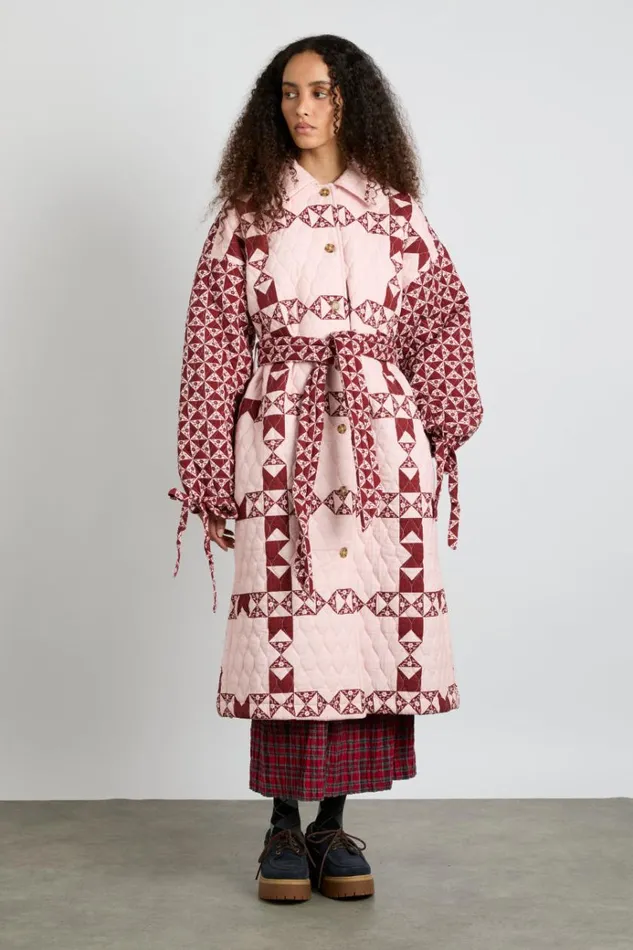 Women Jackets and Coats Damson Madder Dahlia Quilted Coat 8211 Patchwork