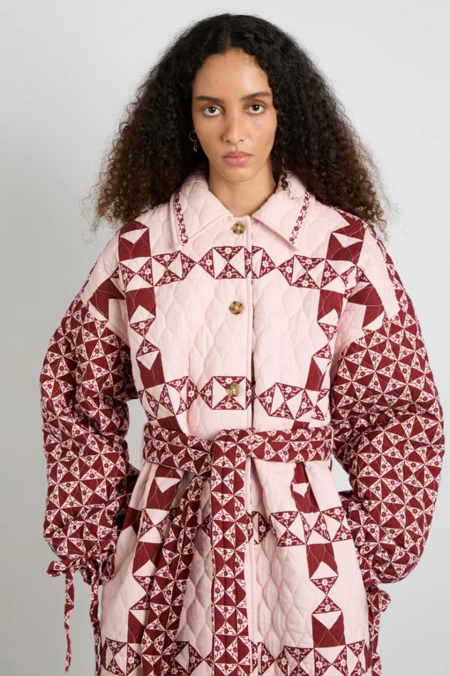 Women Jackets and Coats Damson Madder Dahlia Quilted Coat 8211 Patchwork