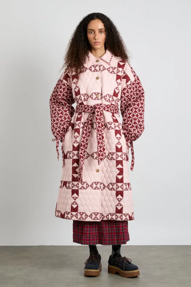 Women Jackets and Coats Damson Madder Dahlia Quilted Coat 8211 Patchwork