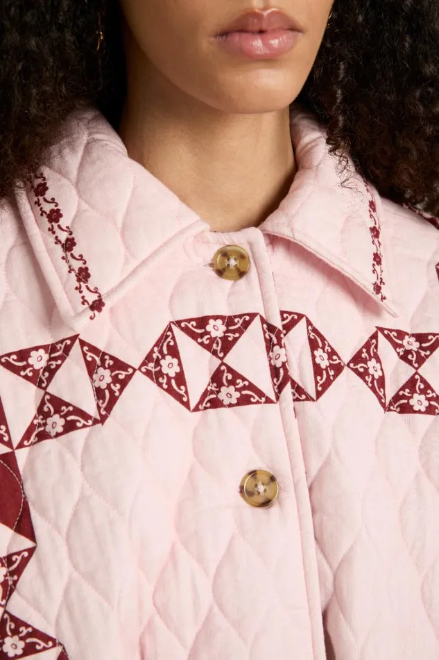 Women Jackets and Coats Damson Madder Dahlia Quilted Coat 8211 Patchwork
