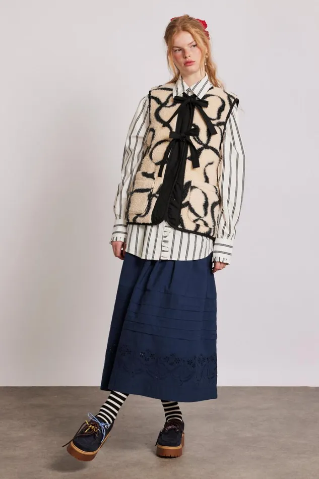 Women Jackets and Coats Damson Madder Marta Borg Gilet 8211 Bows