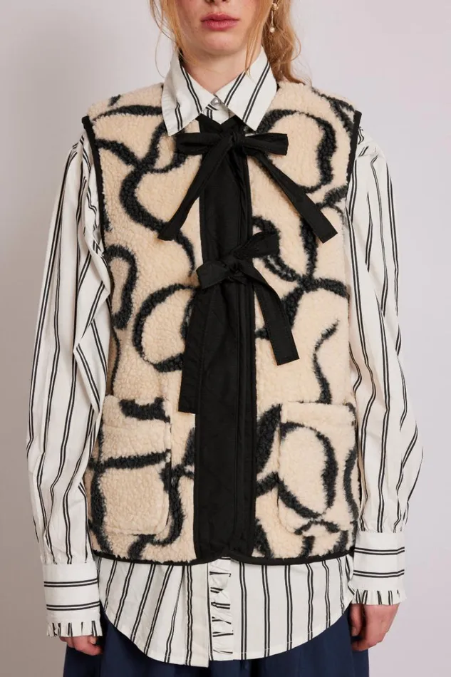 Women Jackets and Coats Damson Madder Marta Borg Gilet 8211 Bows