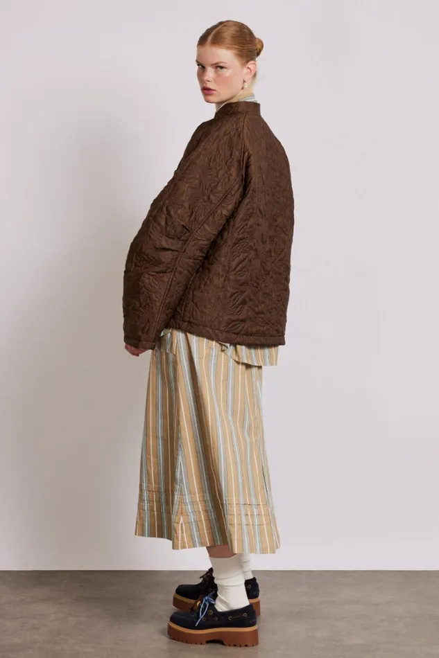 Women Jackets and Coats Damson Madder Susie Quilted Reversible Bomber