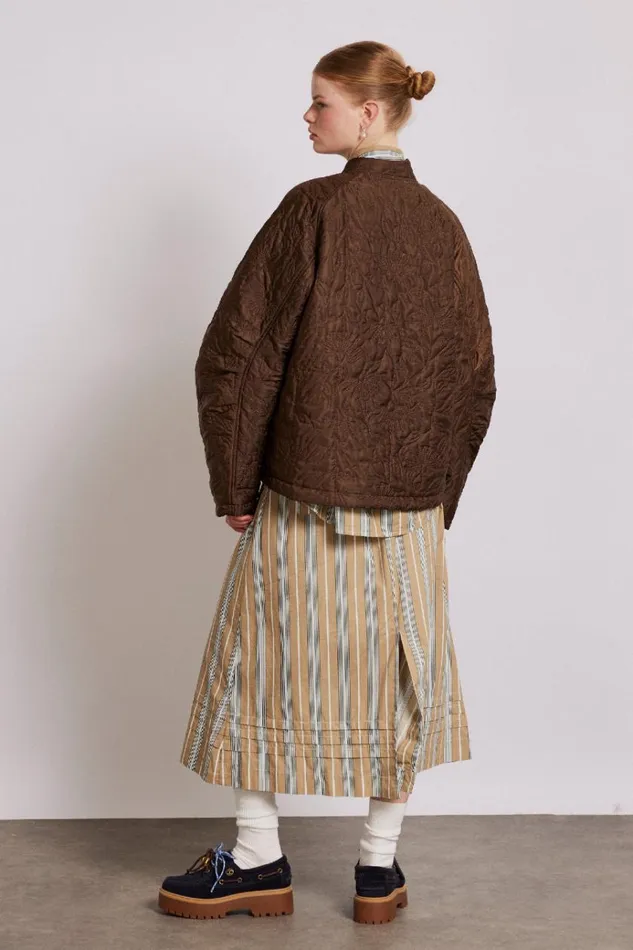Women Jackets and Coats Damson Madder Susie Quilted Reversible Bomber