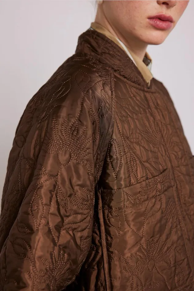 Women Jackets and Coats Damson Madder Susie Quilted Reversible Bomber