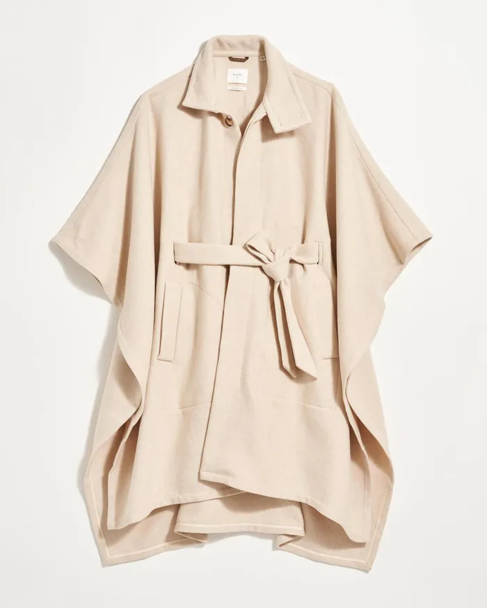 Women Jackets and Outerwear Billy Reid Cape Coat Ecru