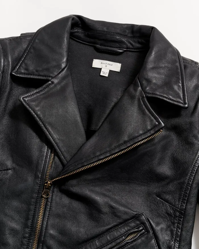 Women Jackets and Outerwear Billy Reid Classic Moto Black