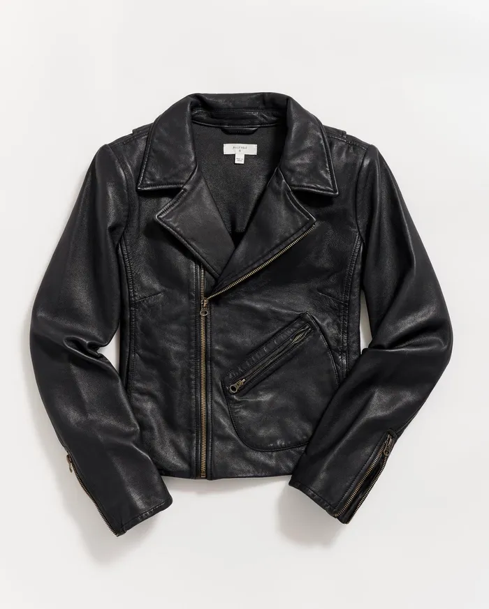 Women Jackets and Outerwear Billy Reid Classic Moto Black