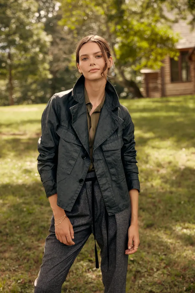 Women Jackets and Outerwear Billy Reid Field Jacket Forest Green
