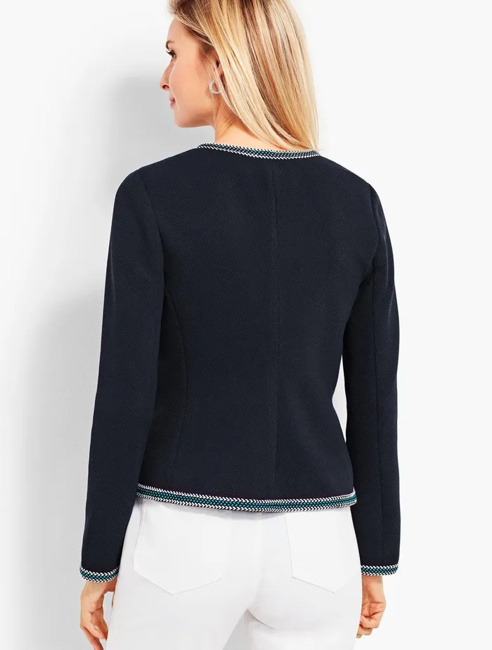 Women Jackets And Blazers Talbots BraidedTrim Jacket