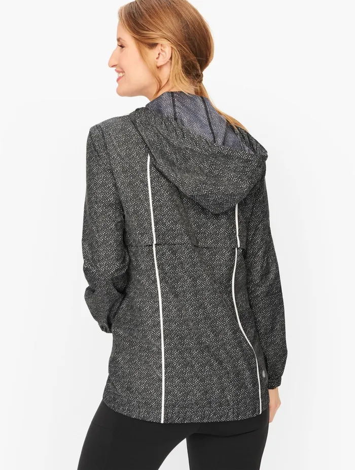 Women Jackets And Blazers Talbots Hooded Polka Dot Jacket Whiteblack