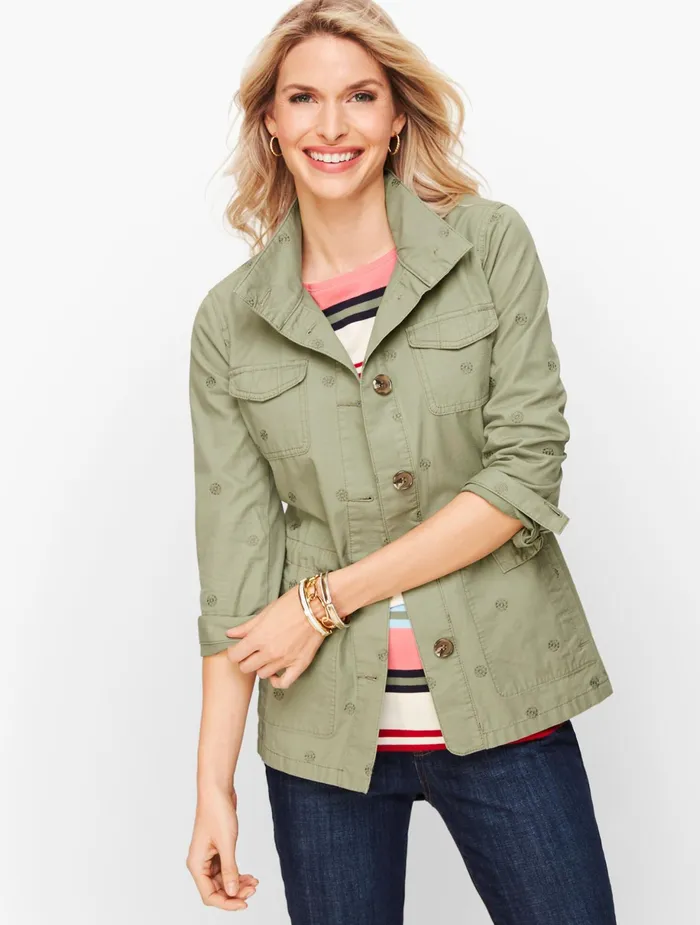 Women Jackets And Blazers Talbots Safari Jacket Lt Sage
