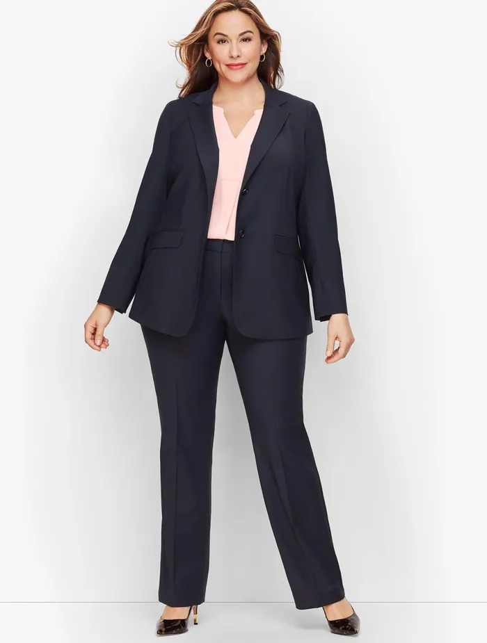 Women Jackets And Blazers Talbots Seasonless Wool TwoButton Blazer Black