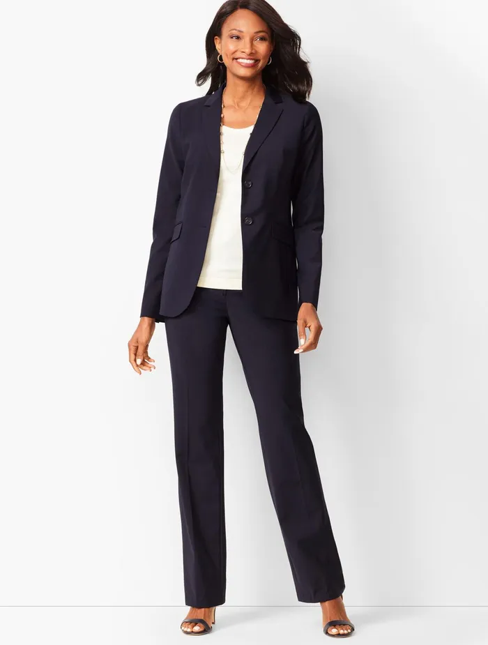 Women Jackets And Blazers Talbots Seasonless Wool TwoButton Blazer Black