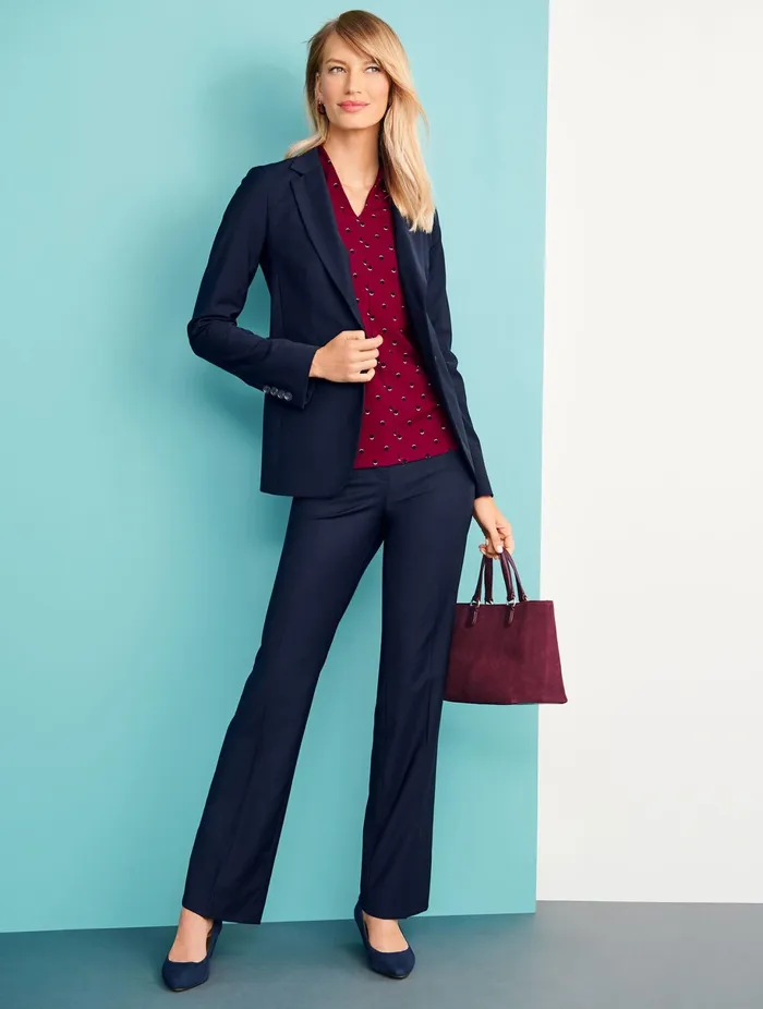 Women Jackets And Blazers Talbots Seasonless Wool TwoButton Blazer Black