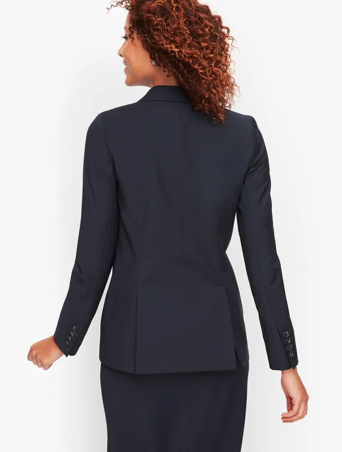 Women Jackets And Blazers Talbots Seasonless Wool TwoButton Blazer Black
