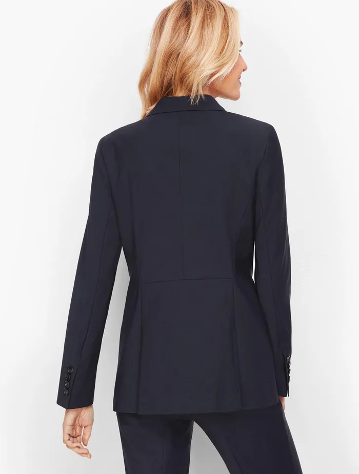 Women Jackets And Blazers Talbots Seasonless Wool TwoButton Blazer Black