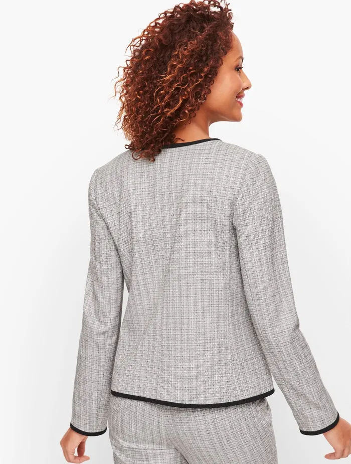Women Jackets And Blazers Talbots Westport Tweed Jacket Whiteblack