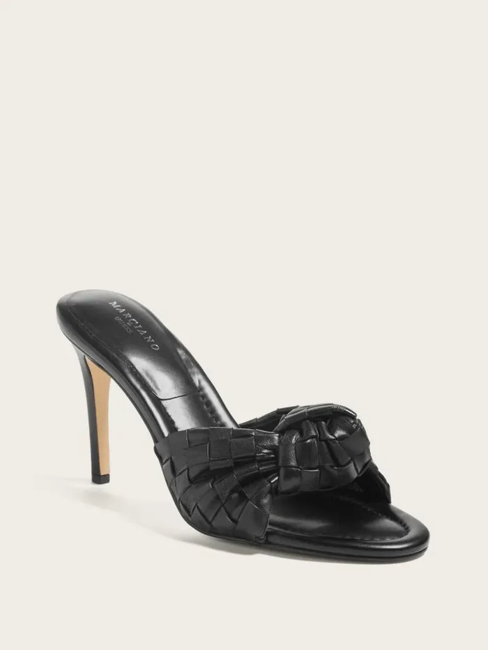 Women Janna Heeled Mule Black1 Marciano Shoes