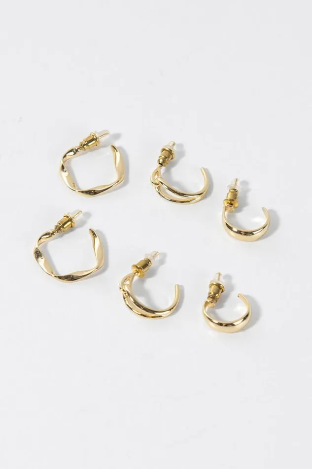 Women Jewellery Cupshe Etta Copper Shiny Solid Earrings Gold