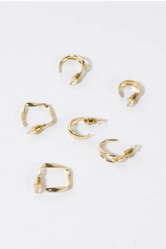 Women Jewellery Cupshe Etta Copper Shiny Solid Earrings Gold