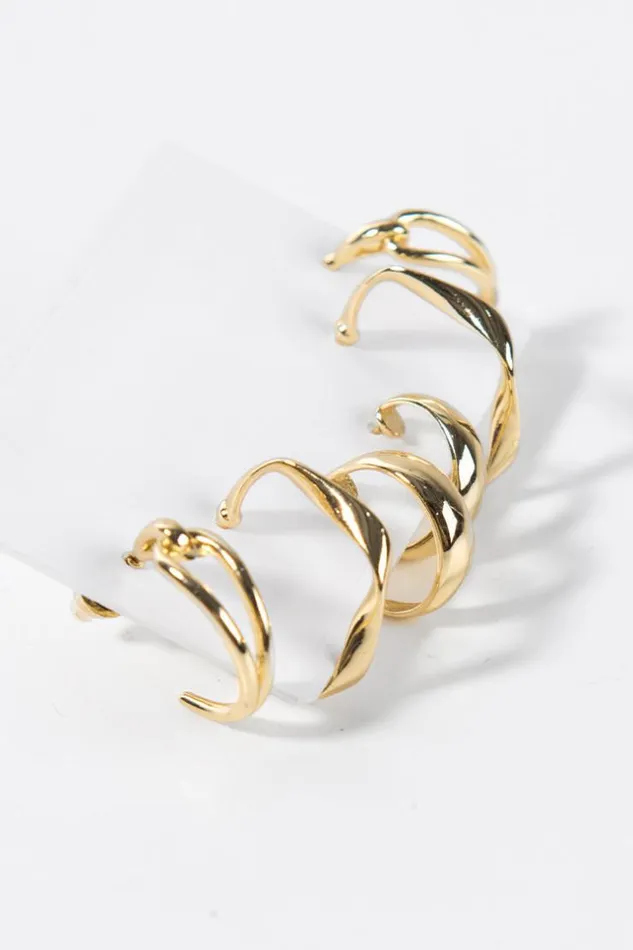 Women Jewellery Cupshe Etta Copper Shiny Solid Earrings Gold