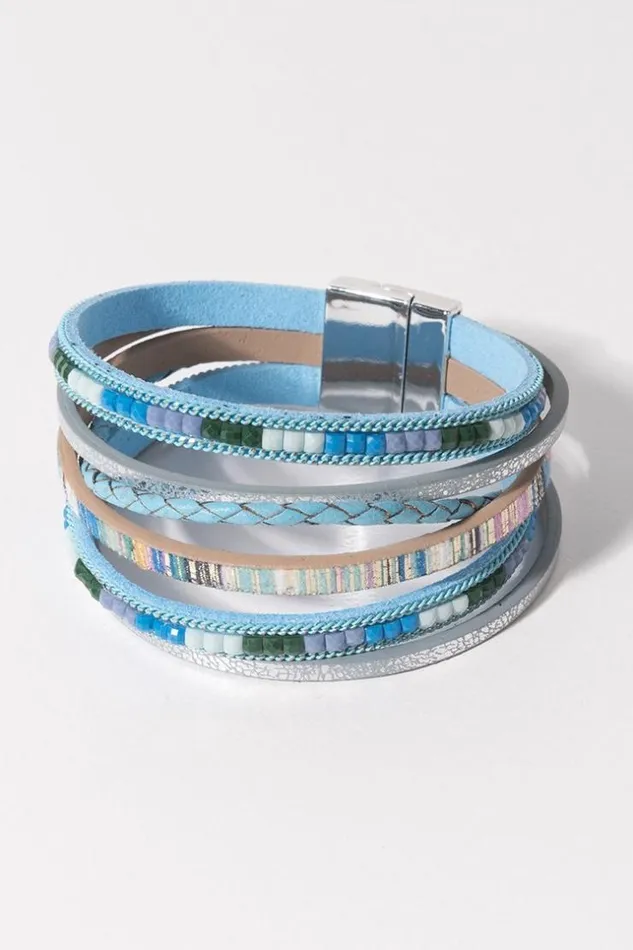 Women Jewellery Cupshe Gossip Blue Boho Stripe Bracelet Blue