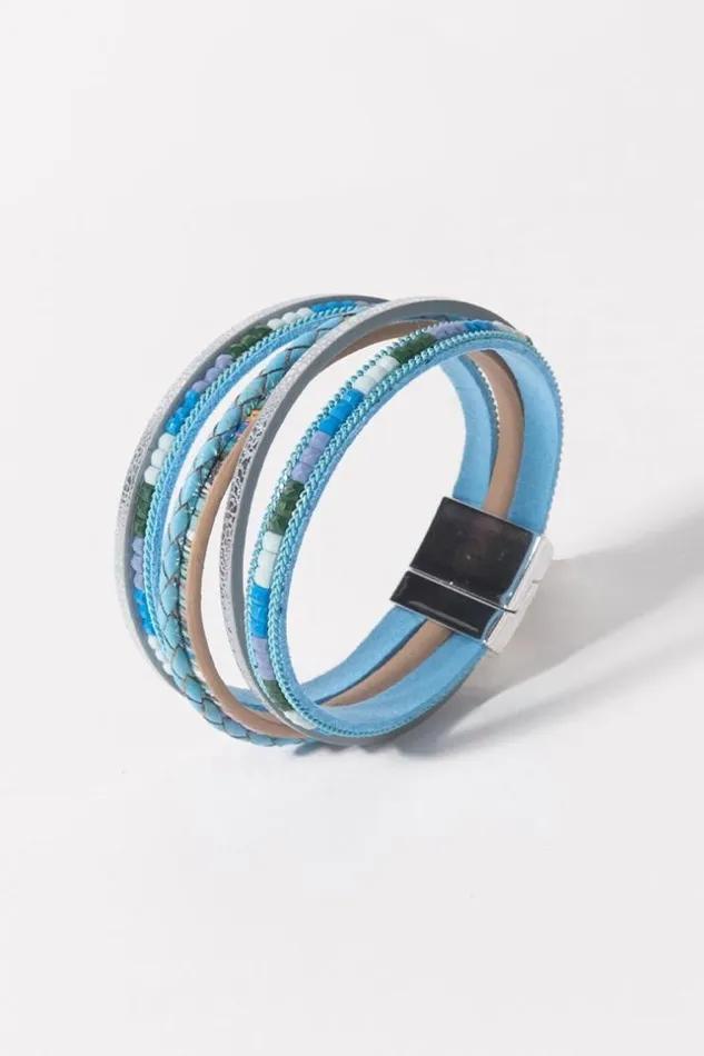 Women Jewellery Cupshe Gossip Blue Boho Stripe Bracelet Blue