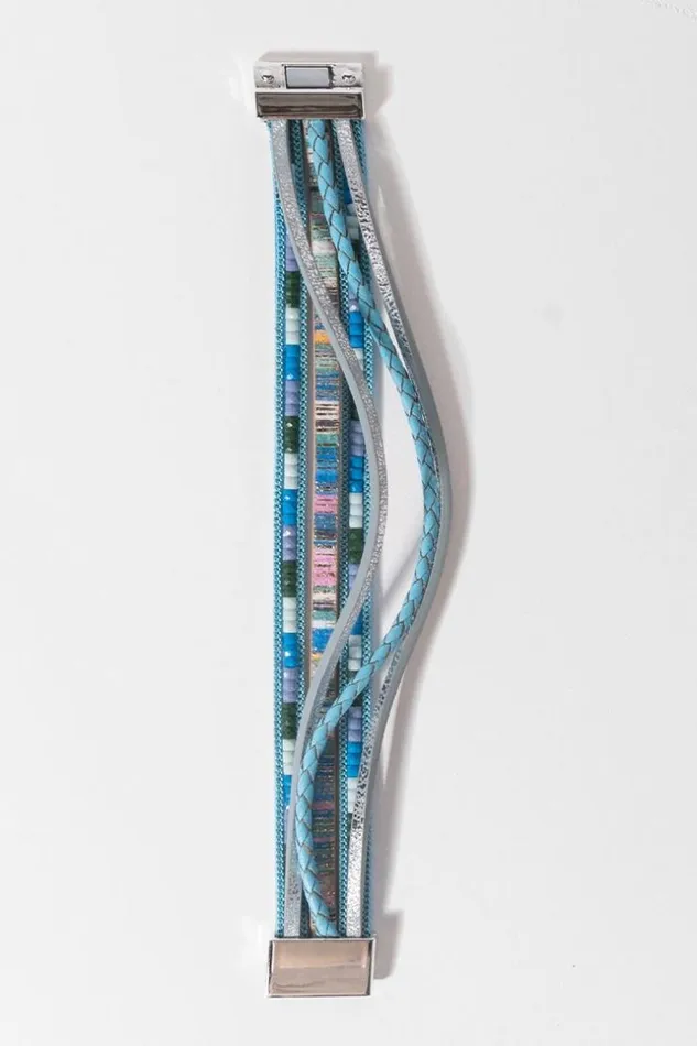 Women Jewellery Cupshe Gossip Blue Boho Stripe Bracelet Blue